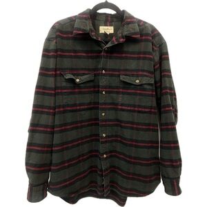 VTG 80s-90s Eddie Bauer Hong Kong Plaid Heavyweight Long Sleeve Flannel Shirt